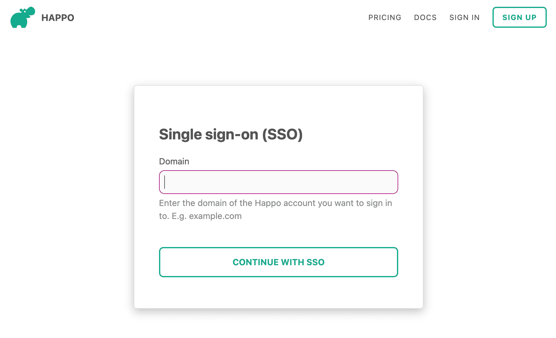 Single Sign-On screenshot