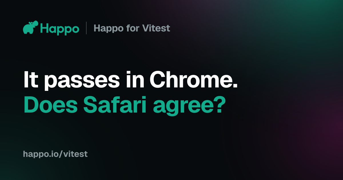 Vitest visual regression testing – Happo